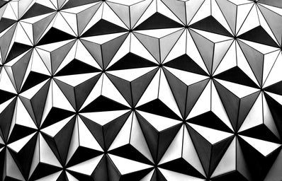 close up image of the Epcot Ball in Disney