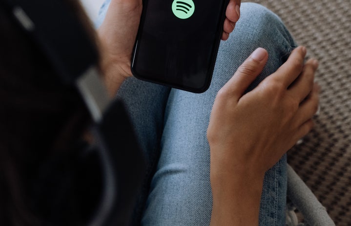 Phone with Spotify Logo