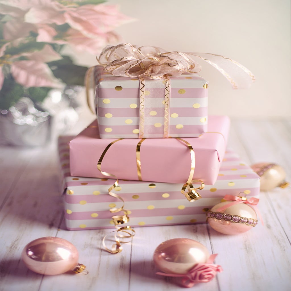 Pink Christmas Present Boxes