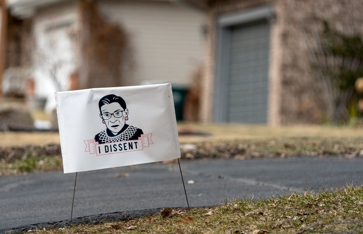 Ruth Bader Ginsburg "I Dissent" Yard sign