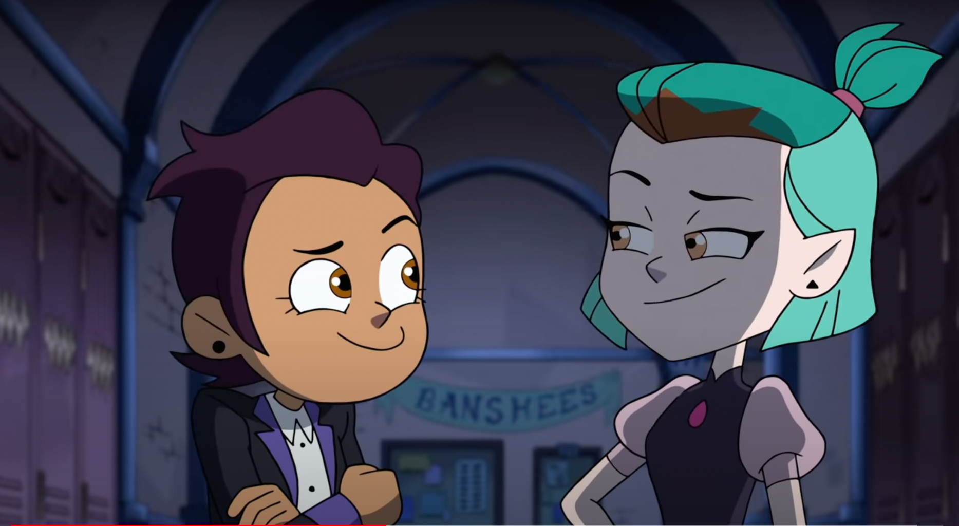 Screenshot of Luz and Amity from The Owl House animated show