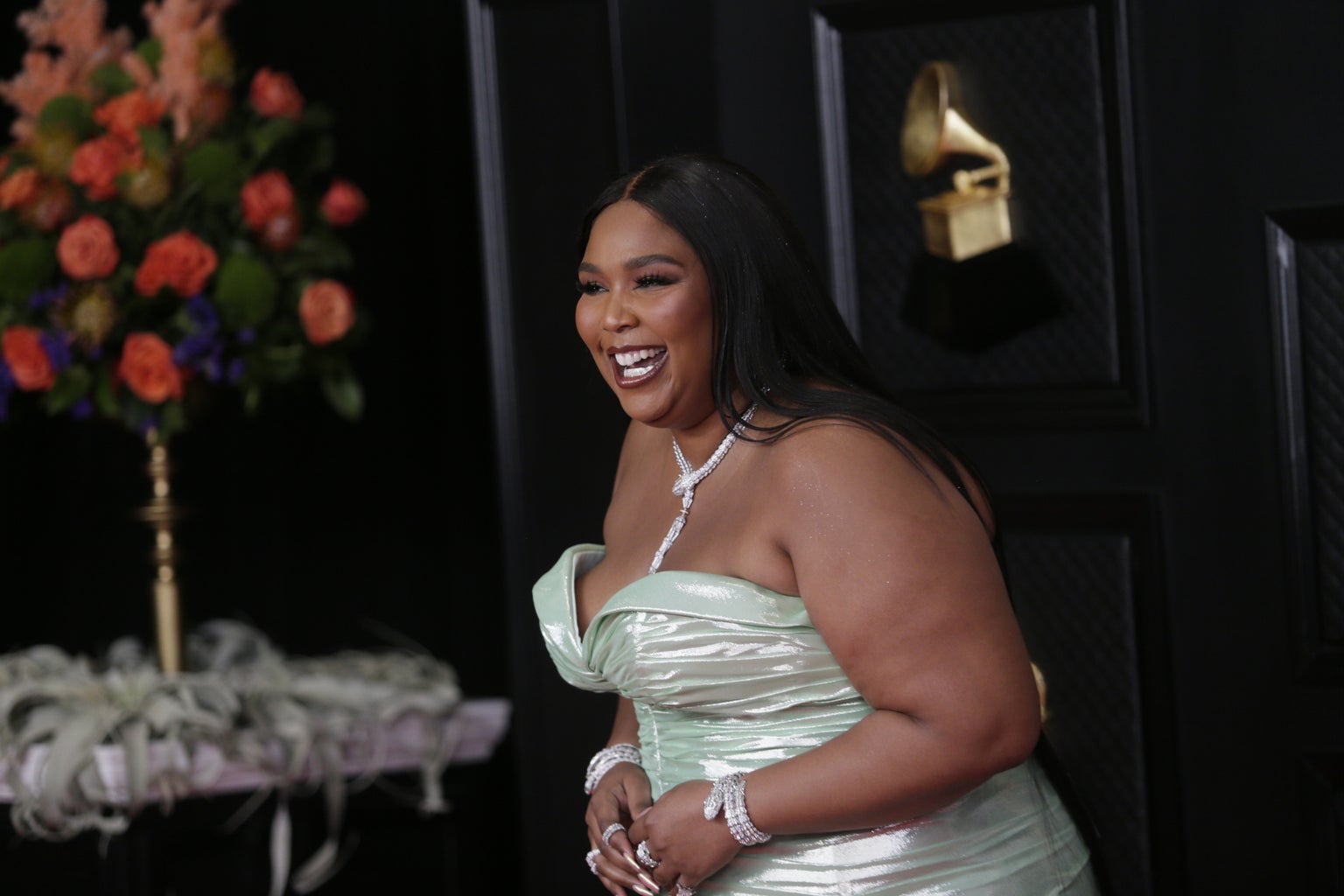 Lizzo at the 2021 Grammy Awards