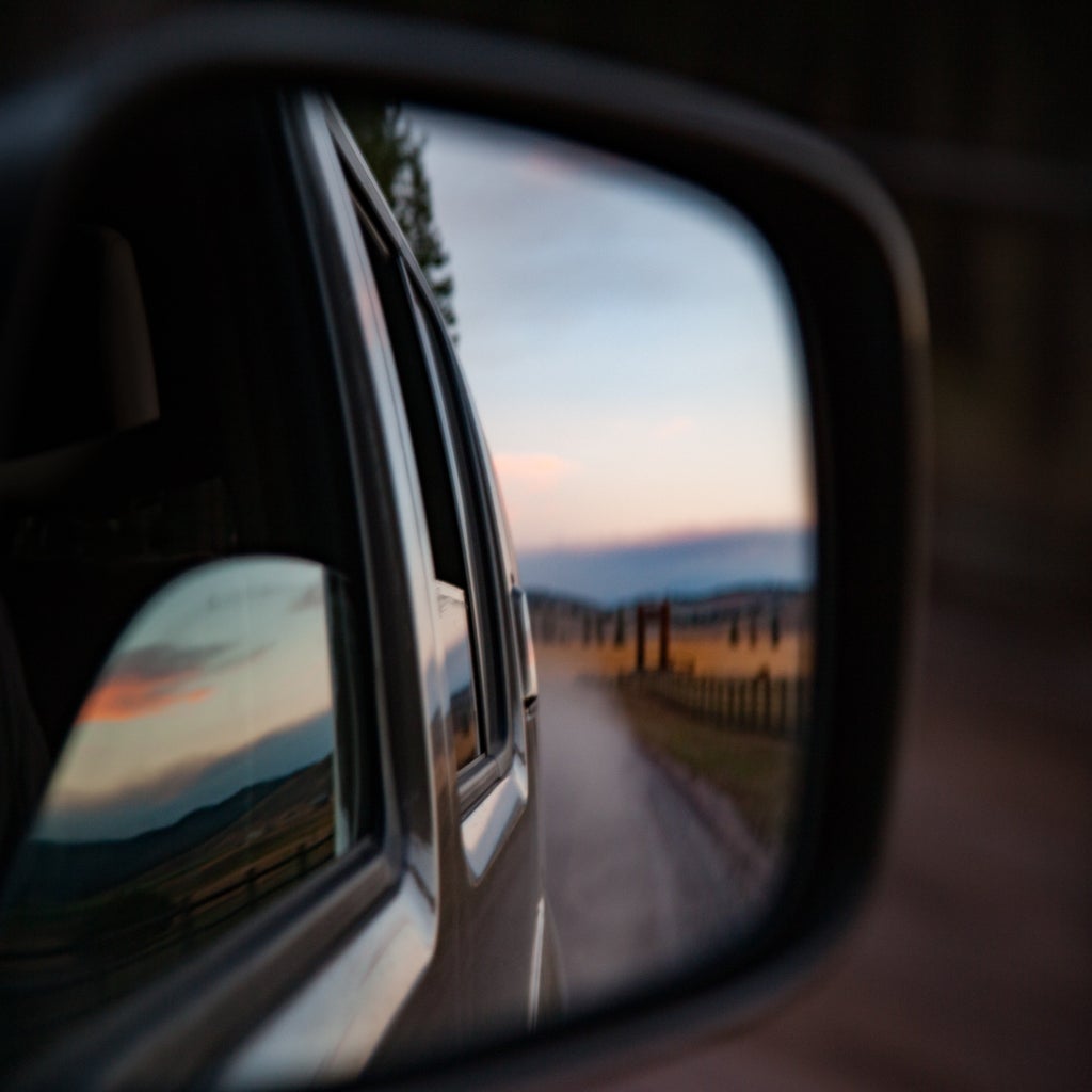 car mirror reflection