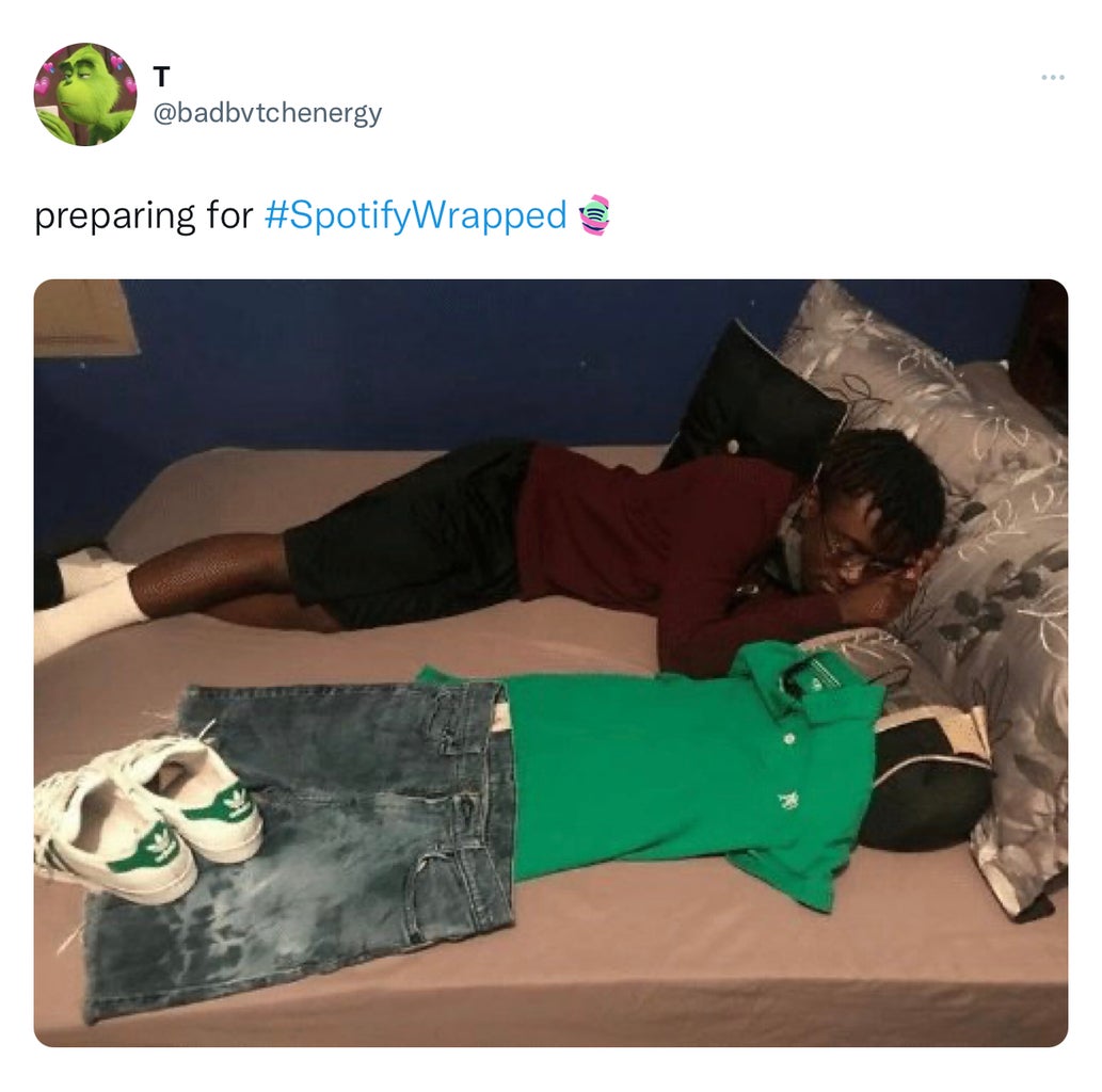 It is a screenshot of a tweet talking about preparing for the release of Spotify Wrapped.
