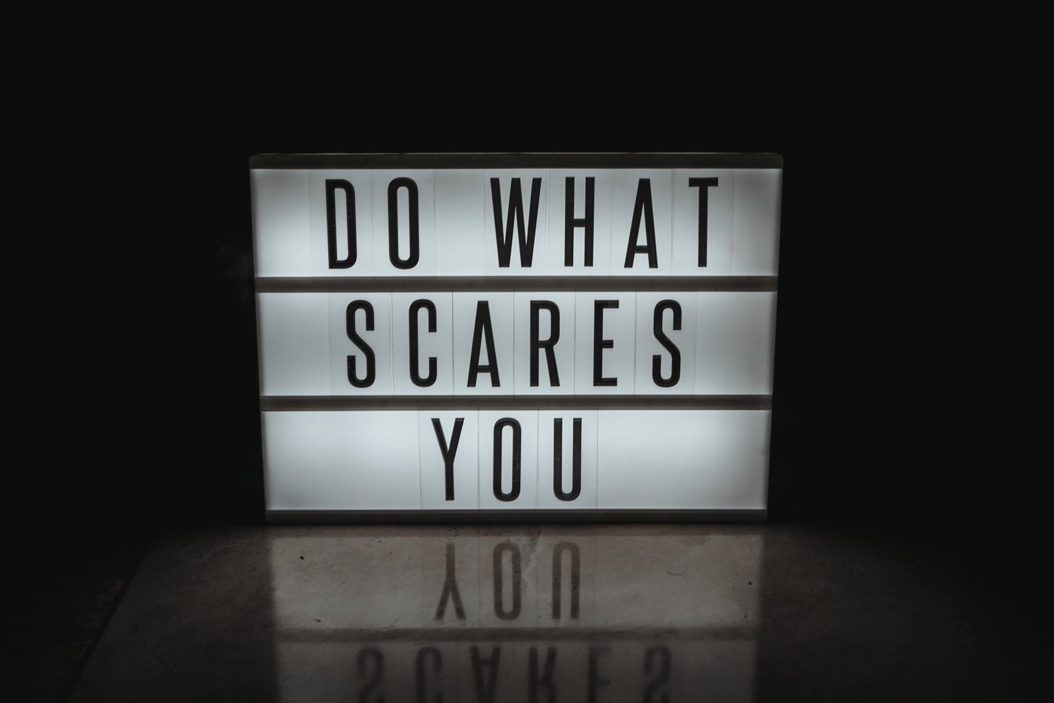 Do What Scares You sign