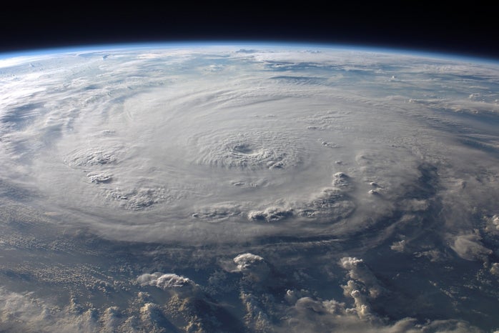 Hurricane taken from outer space