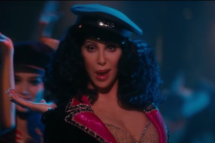 Cher, the singer, from a close up look on the movie \"Burlesque\"