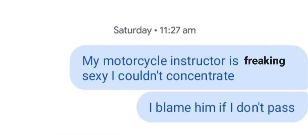 text screenshot hot instructor