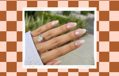 hailey bieber glazed donut mani for fall nail trends