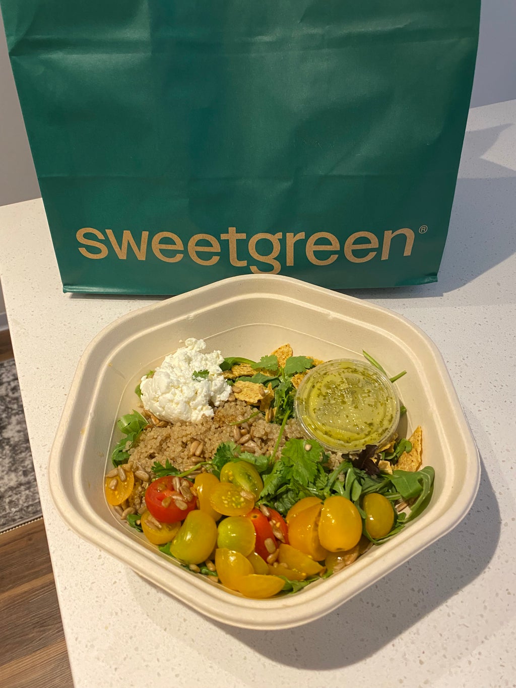 salad with Sweetgreen bag