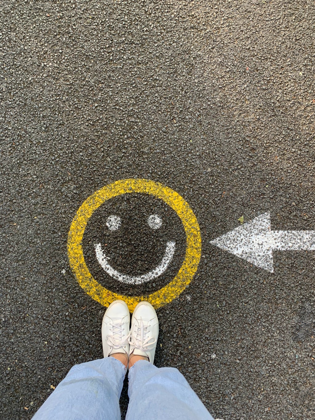 Smiley face on the street