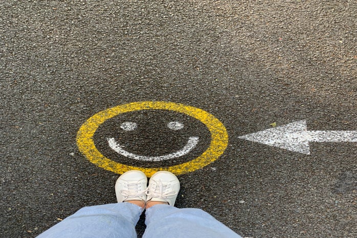 Smiley face on the street by Jacqueline Munguia?width=698&height=466&fit=crop&auto=webp