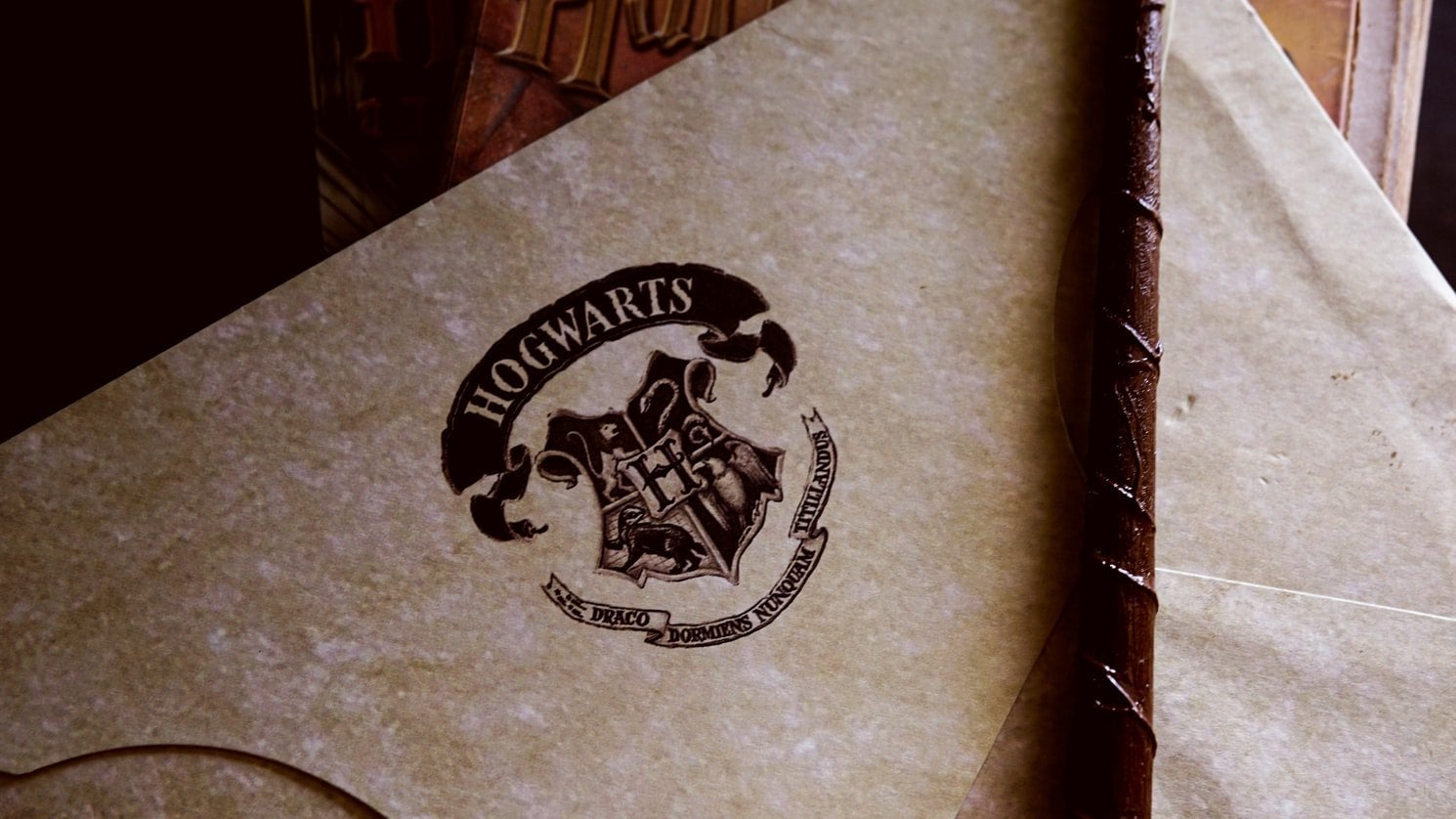 Hogwarts symbol on paper