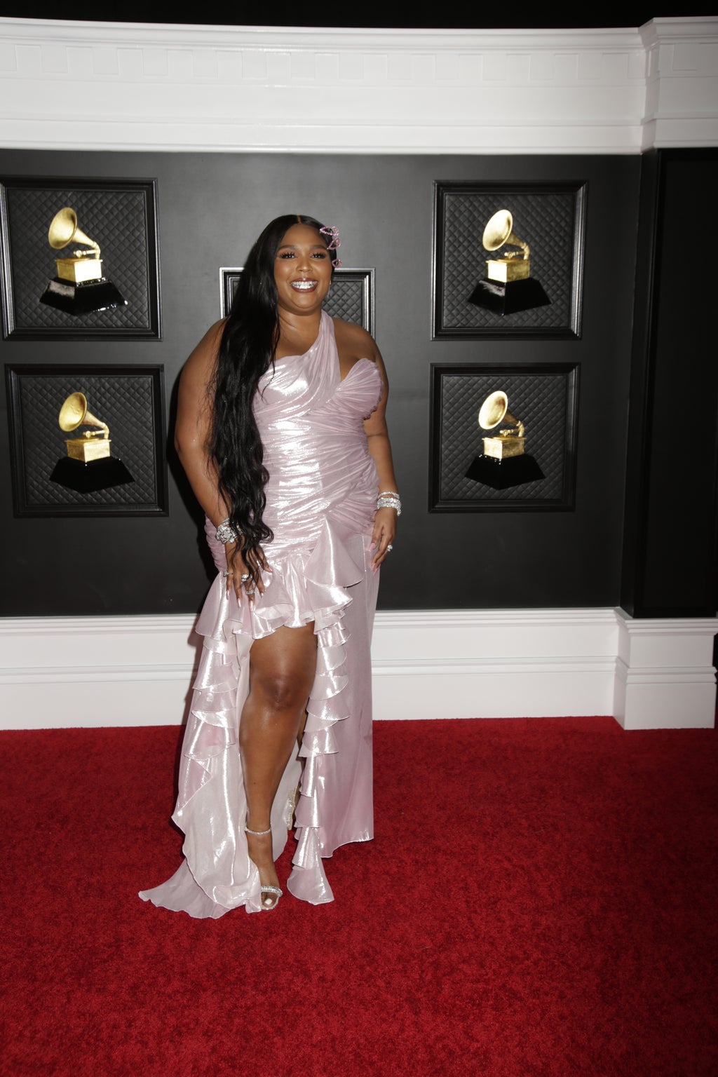 Lizzo at the 2021 Grammy Awards Red carpet