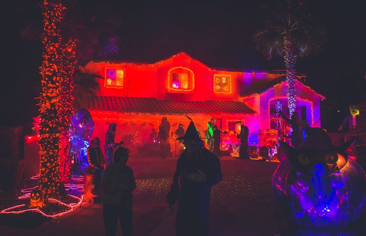 Neon House Halloween