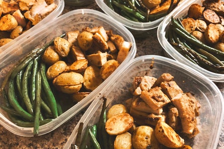 Pork & Potatoes with Balsamic Green Beans