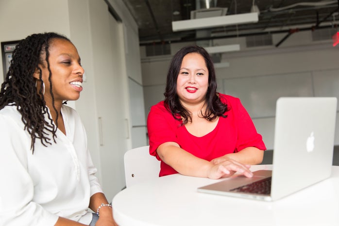 Women mentoring another women