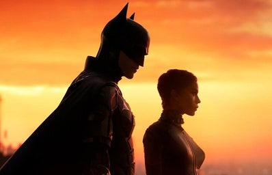 \"The Batman\" poster, featuring Catwoman and Batman
