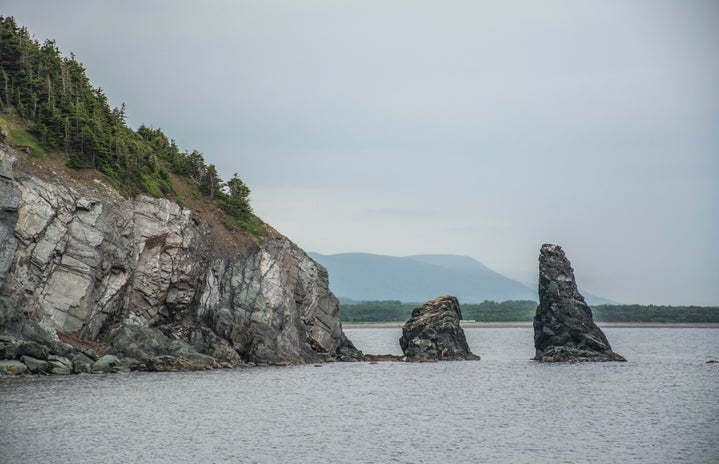 Skipping Rocks off the coast of Nova Scotia Canada