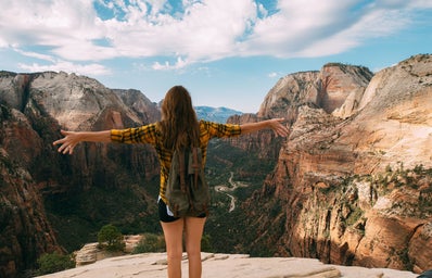 woman hiking zion national park?width=398&height=256&fit=crop&auto=webp