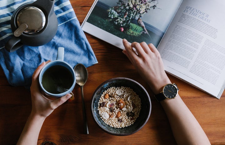 cup of tea with a bowl of nuts and grains by THE 5TH on Unsplash?width=719&height=464&fit=crop&auto=webp