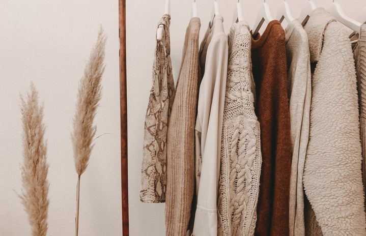 brown and tan clothes on clothing rack by Alyssa Strohmann on Unsplash?width=719&height=464&fit=crop&auto=webp