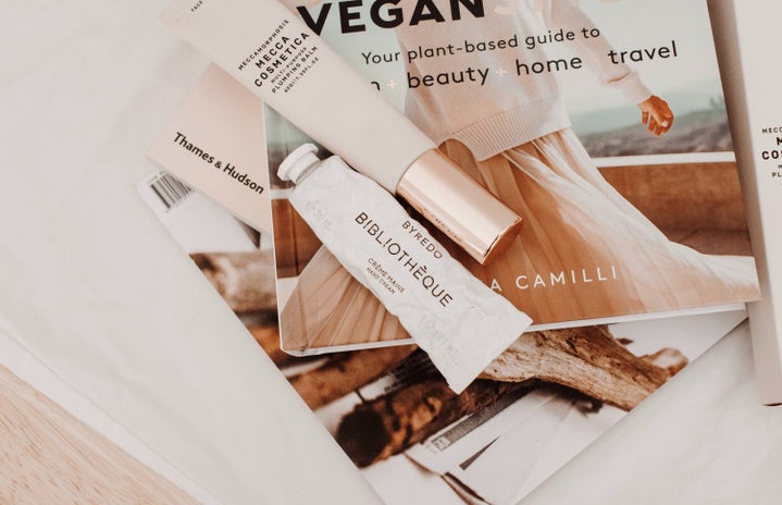 vegan beauty products and magazine by Jess Harper Sunday?width=719&height=464&fit=crop&auto=webp