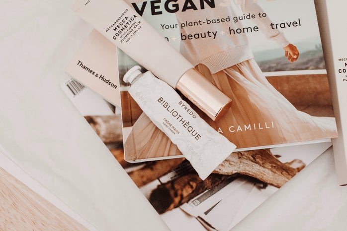 vegan beauty products and magazine by Jess Harper Sunday?width=698&height=466&fit=crop&auto=webp