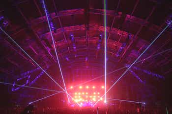 Coachella concert light show
