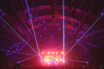 Coachella concert light show