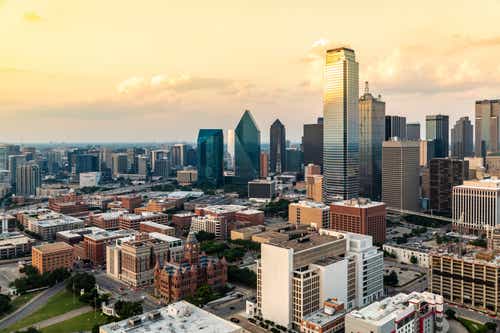 Dallas City Center at Dusk
