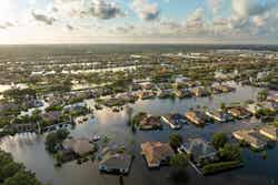 Flooding in Florida caused by tropical storm from hurricane Debby