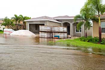 Flooding from a storm