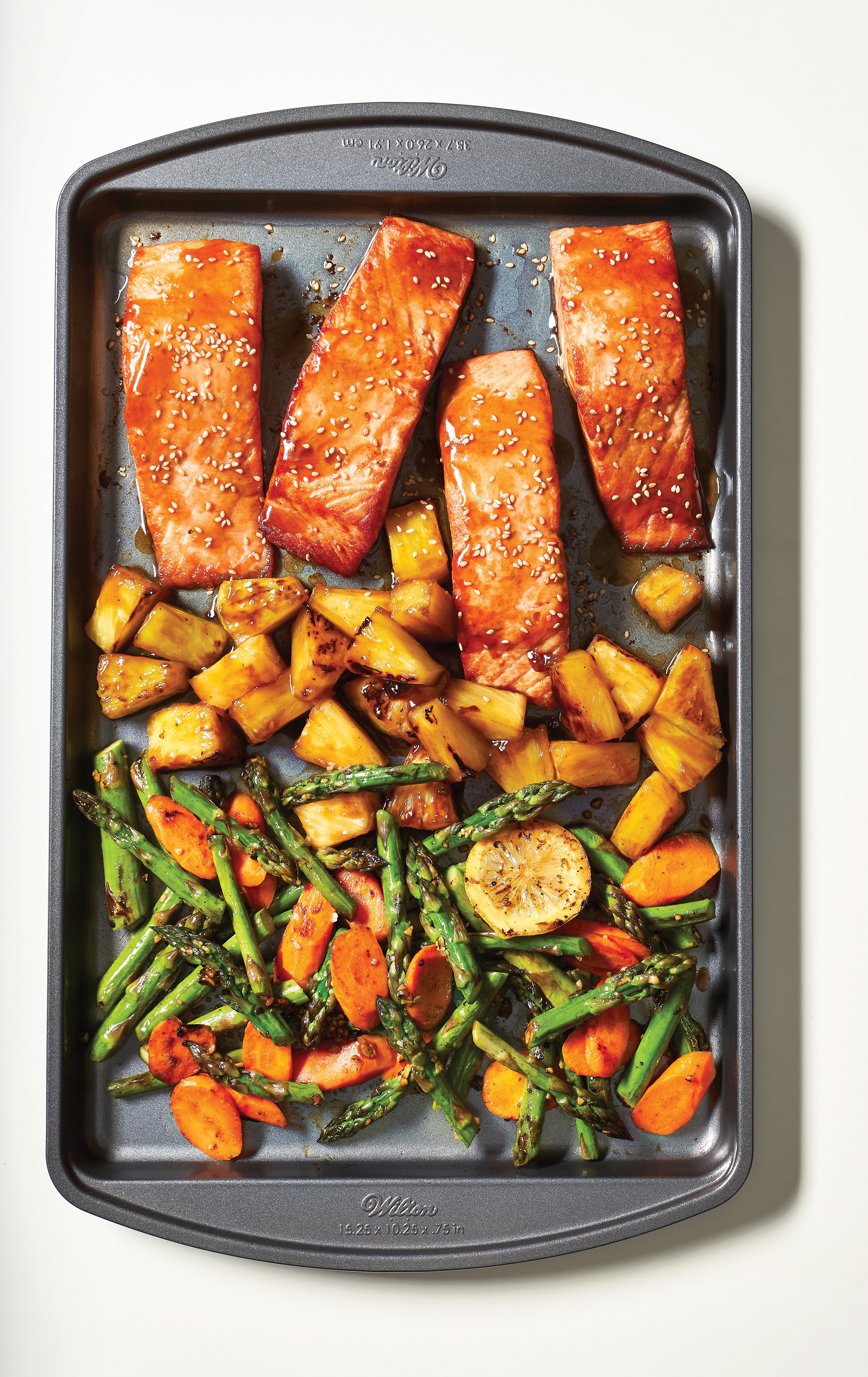 Sheet-Pan Teriyaki Salmon with Roasted Pineapple  |  Hy-Vee