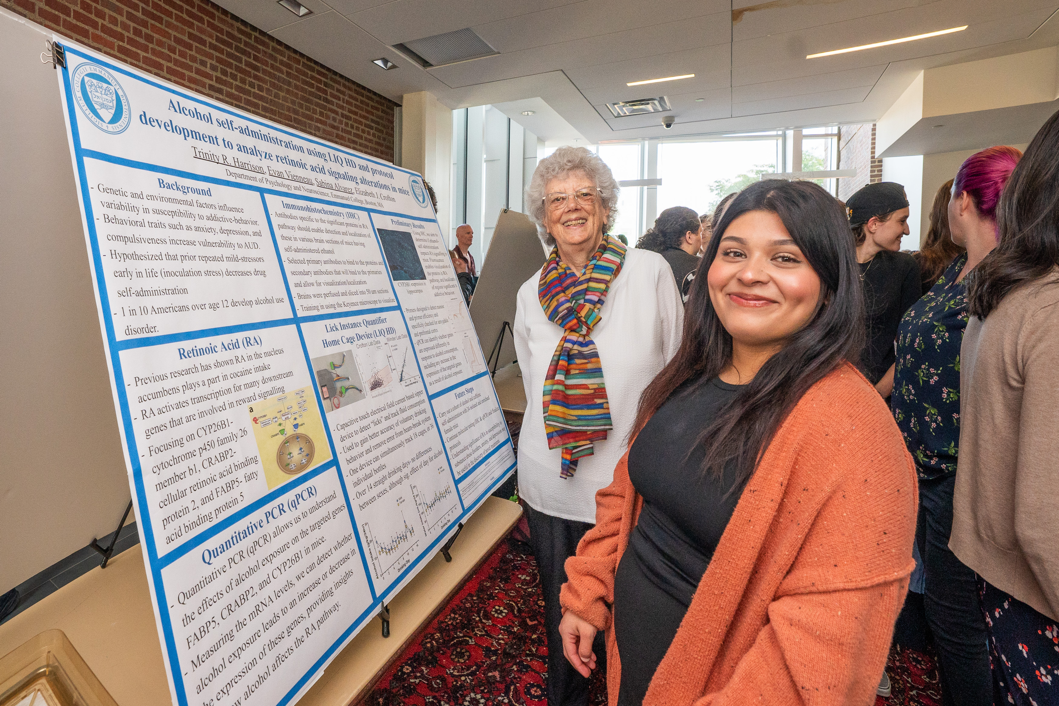 Marilyn Miller and Sabine Alvarez summer research poster presentation