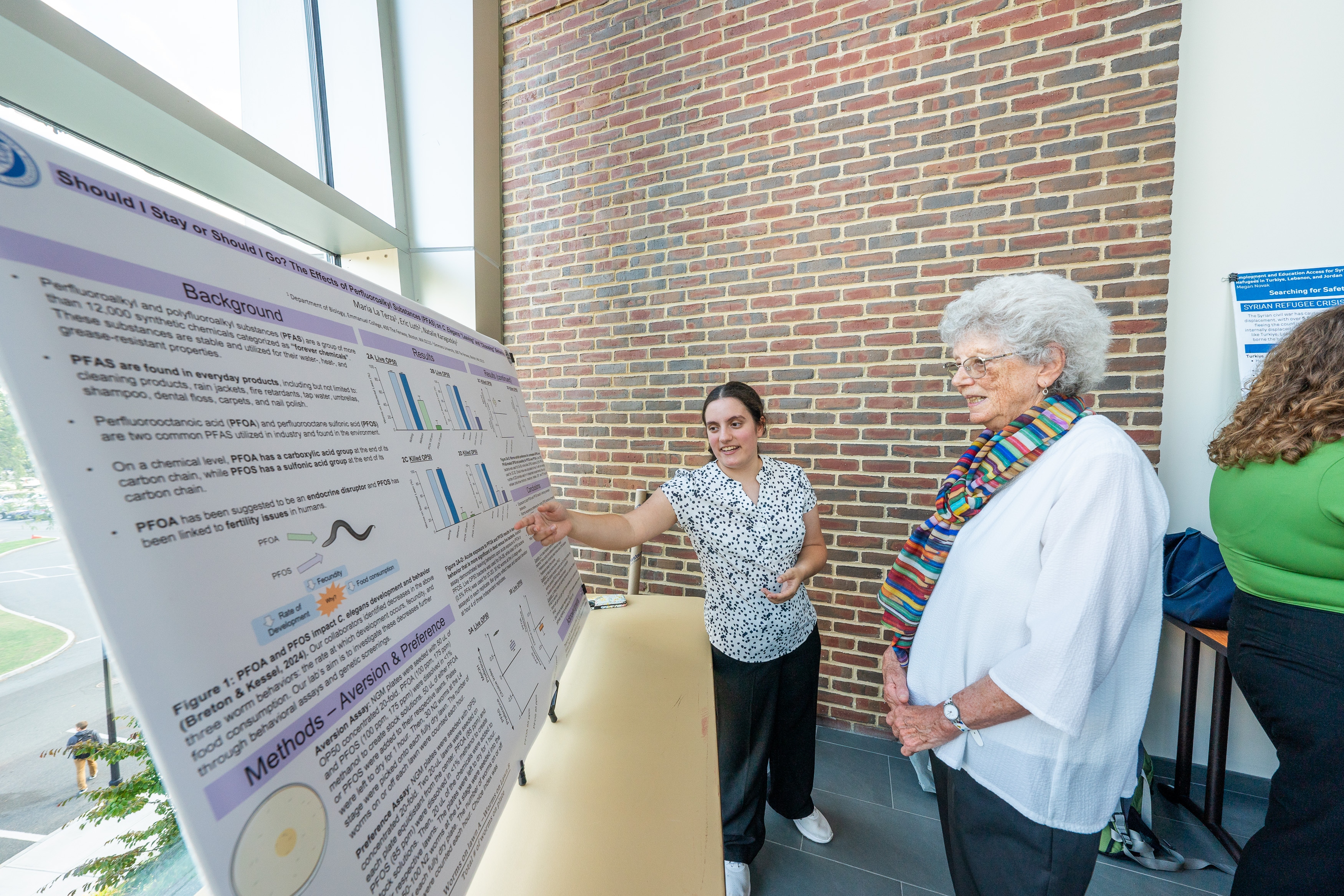 Marilyn Miller and Maria La Terza summer research poster presentation