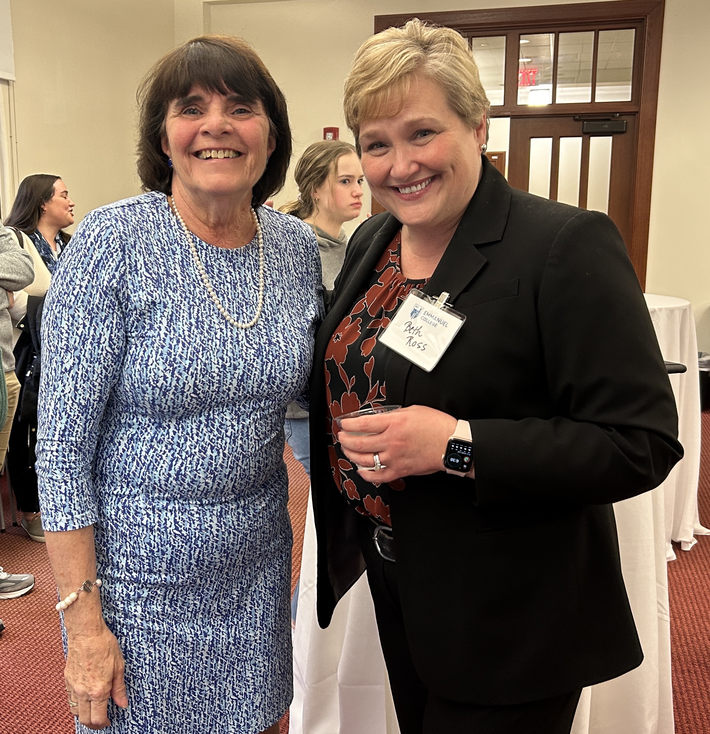 marian ryan, emmanuel college president beth ross