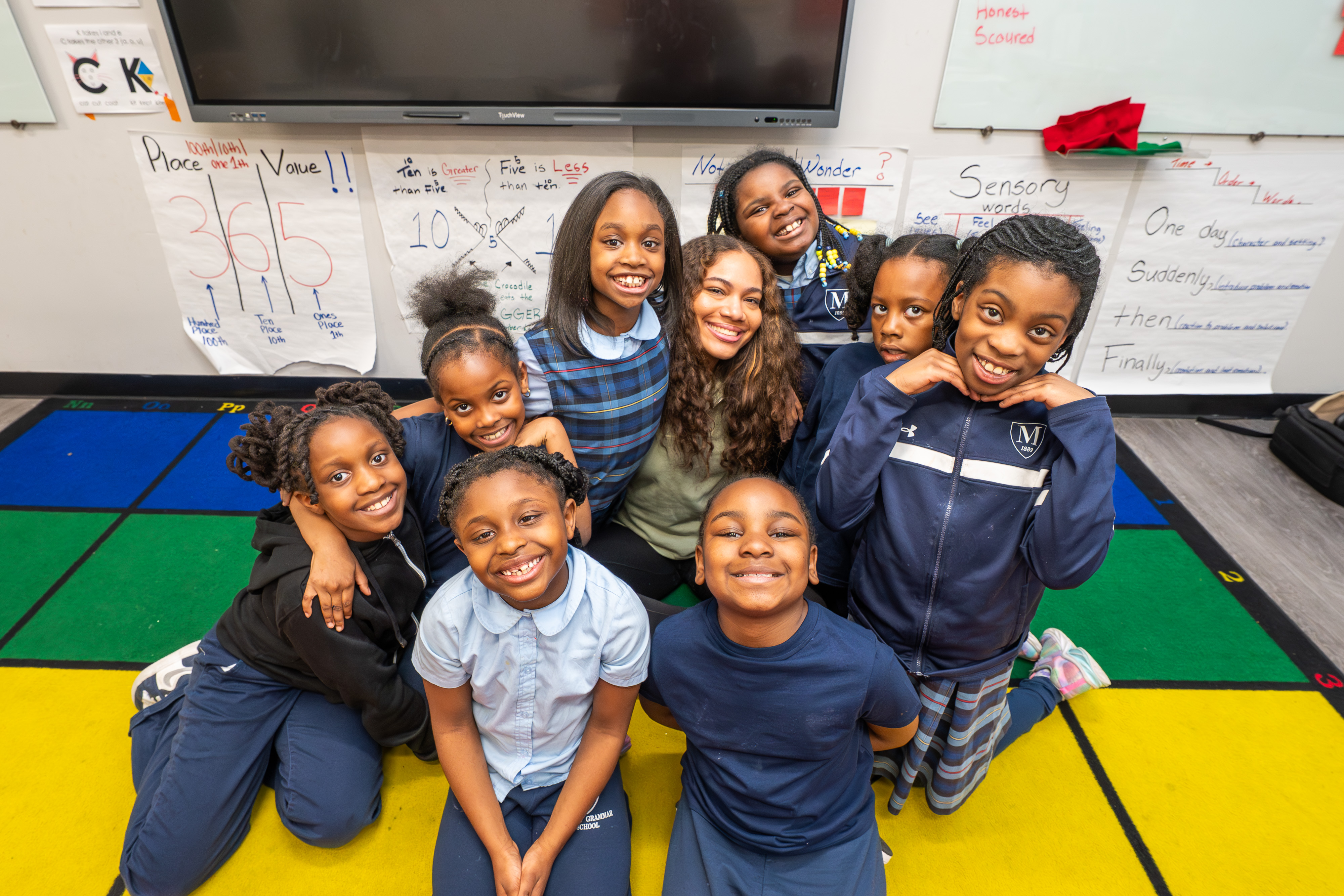 A group of students posing for a picture 