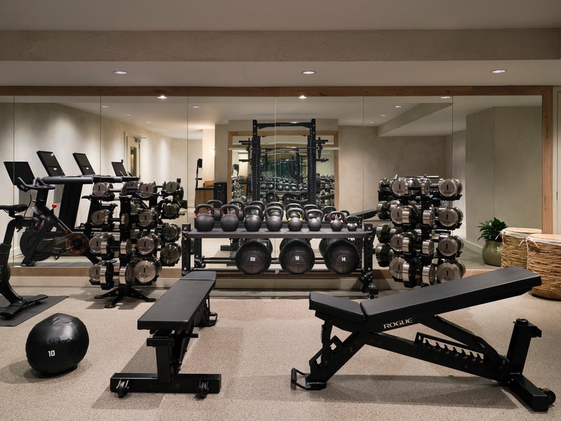 Workout equipment at 1 Hotel San Francisco Field House gym