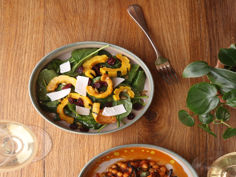 Two bowls of salad