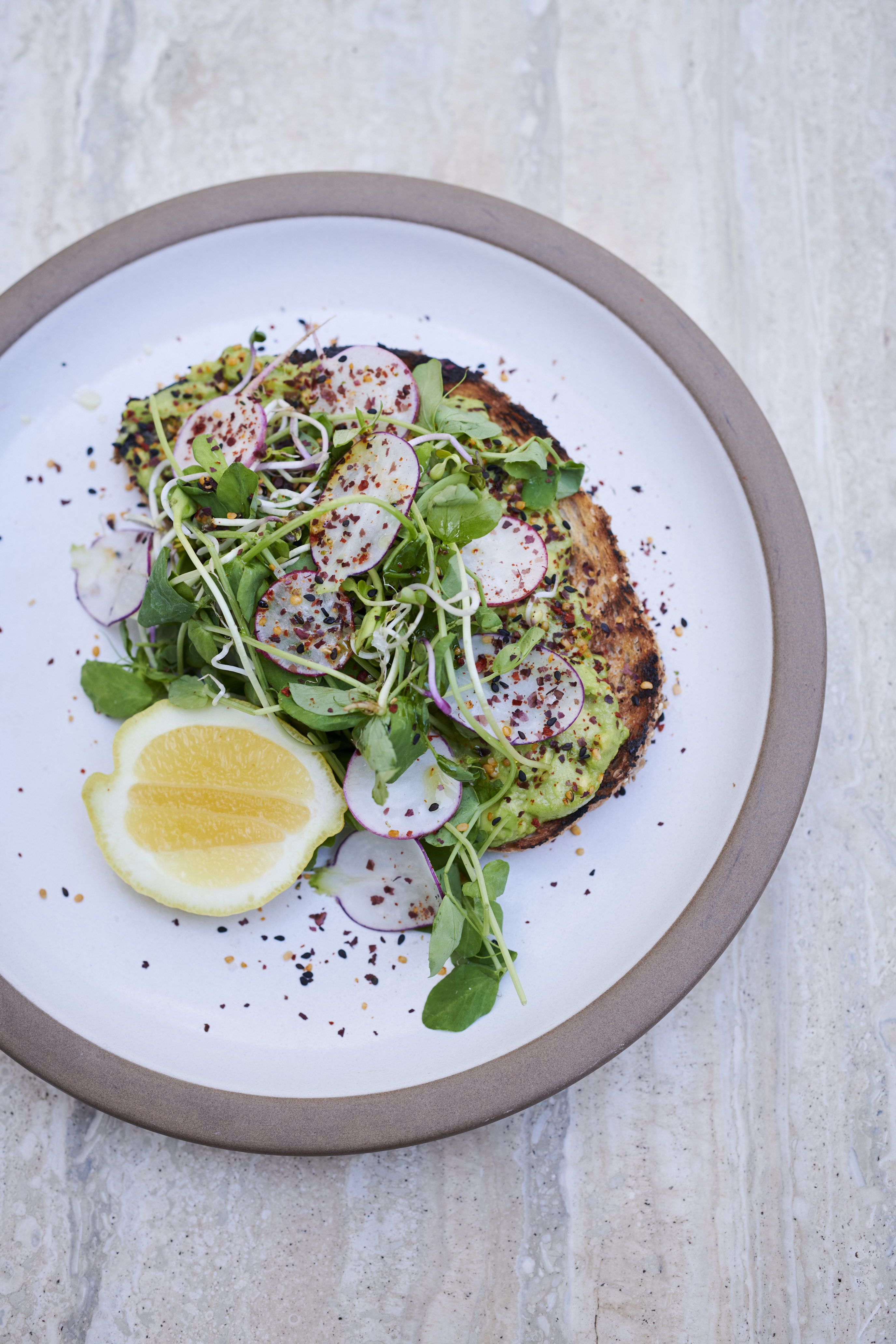 Slice of avocado toast