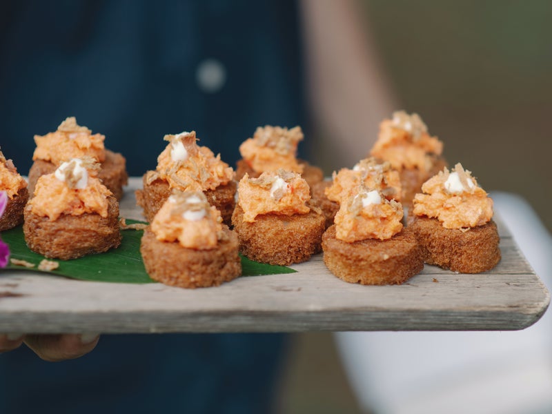 Bites on a tray