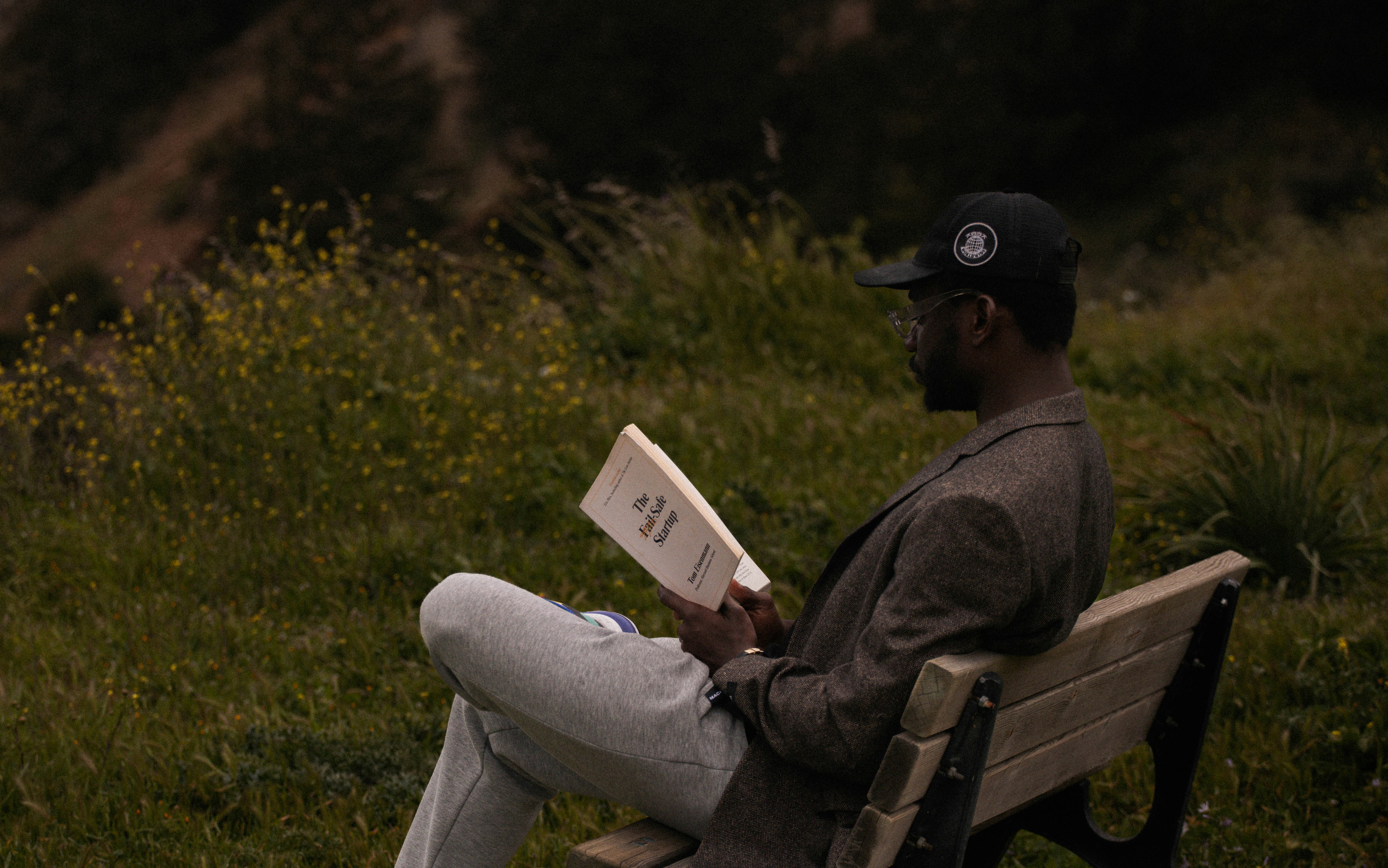 A person reading a book
