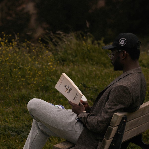 A person reading a book