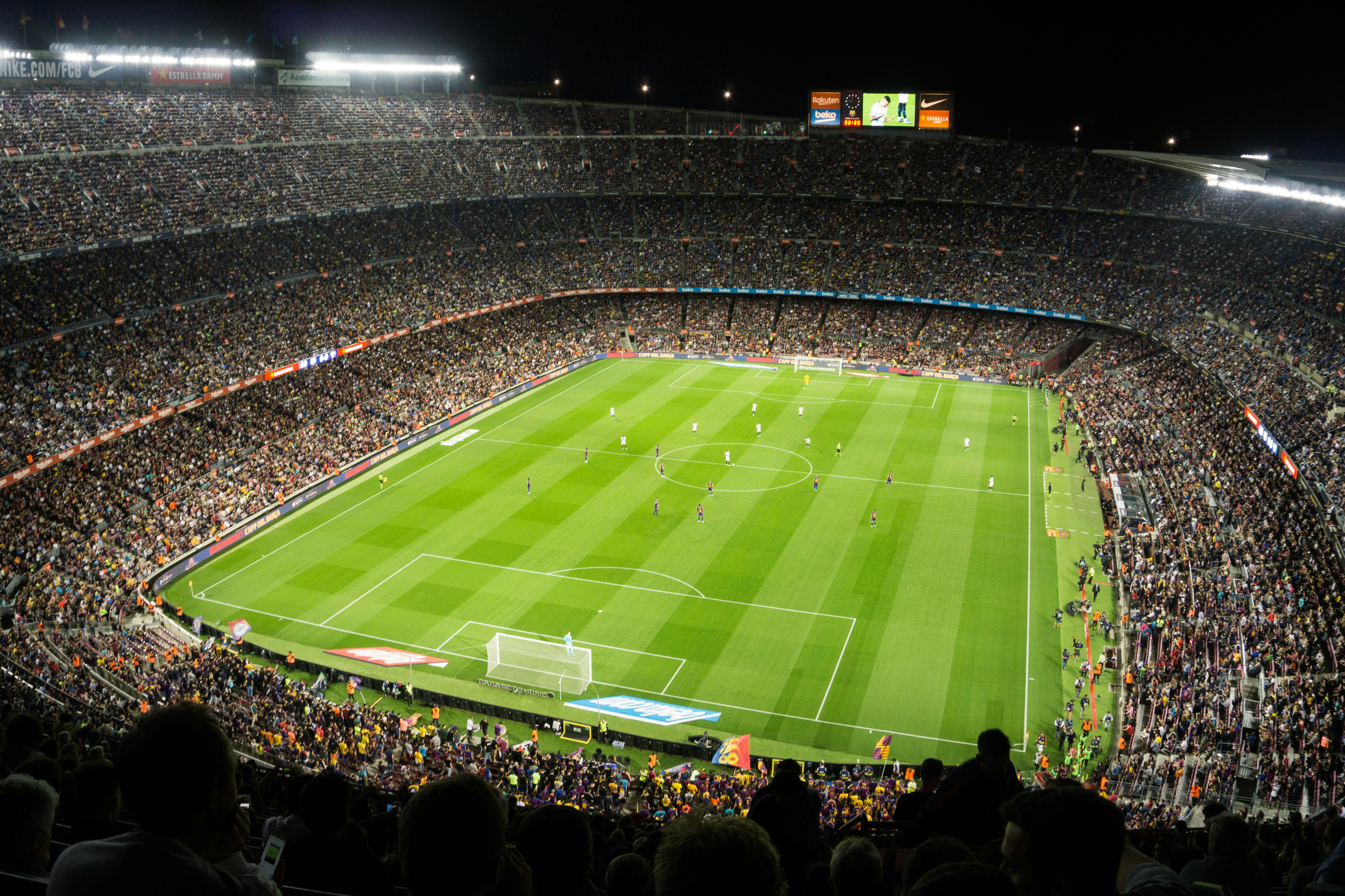 a soccer football stadium filled with people