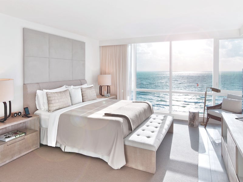 Bedroom in the 1 South Beach retreat collection