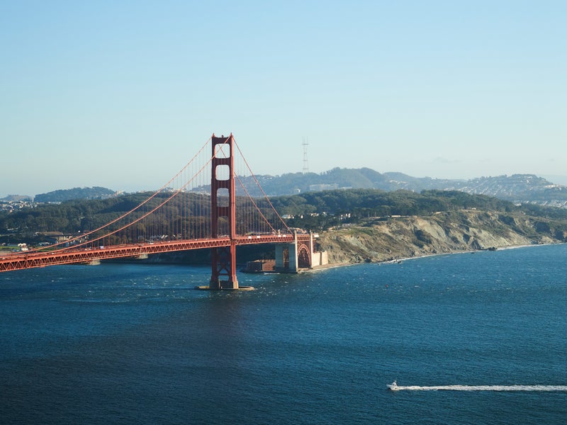 Aerial photo of the golden gate bridge 