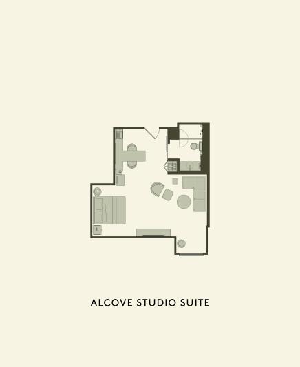 Plattegrond van de Alcove Studio Suite