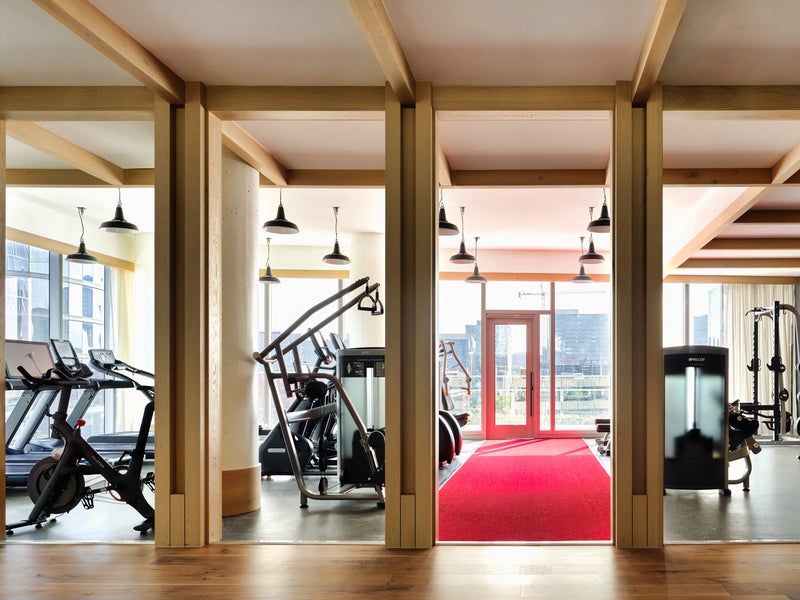 gym filled with equipment