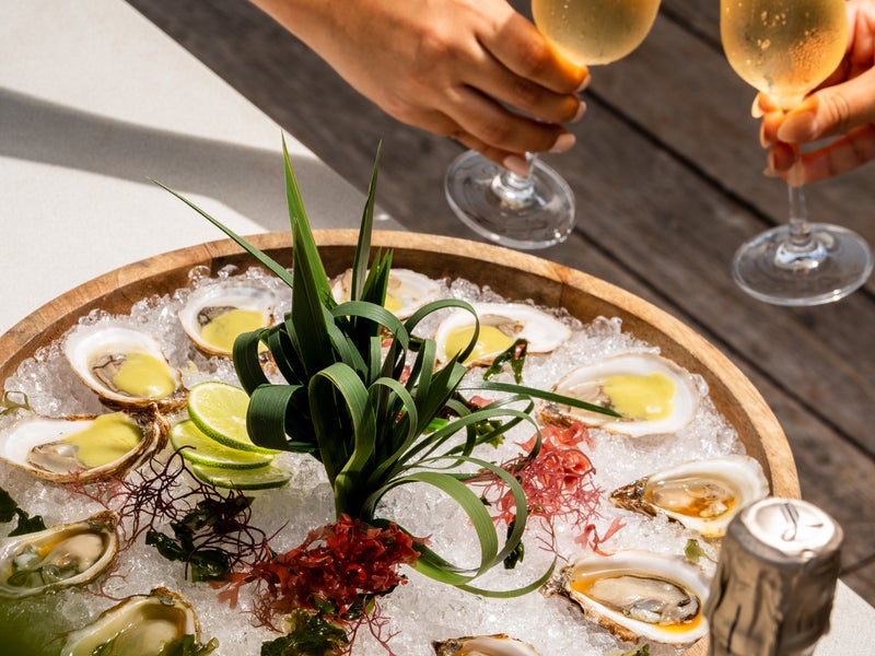 oysters and champagne